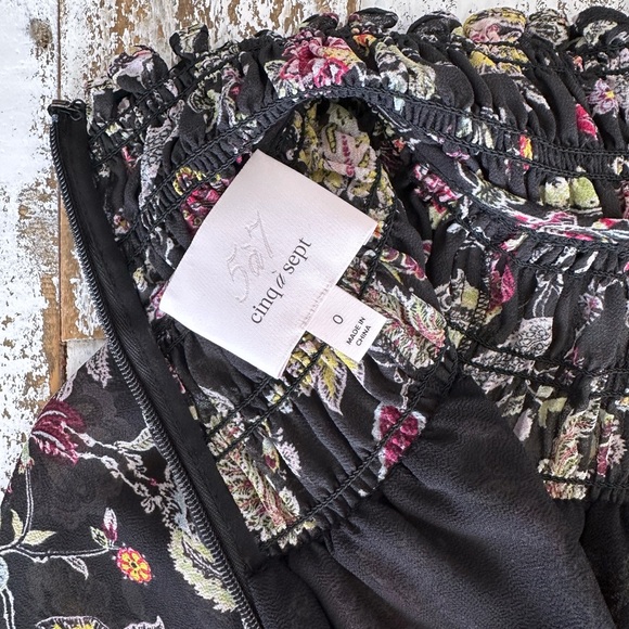 Cinq à Sept Daija paisley print long sleeve dress, Size 0 - Picture 7 of 7